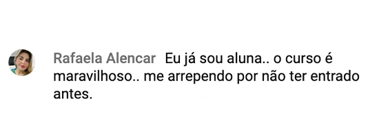 Depoimento de aluna sobre melhor curso